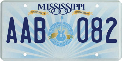 MS license plate AAB082
