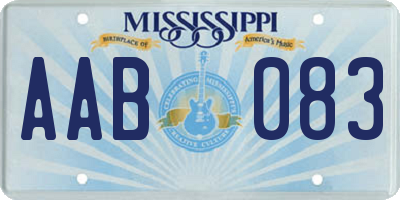 MS license plate AAB083