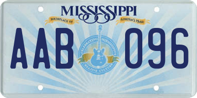 MS license plate AAB096