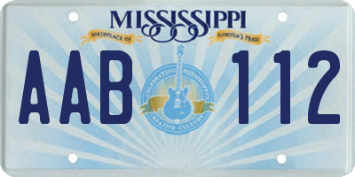 MS license plate AAB112