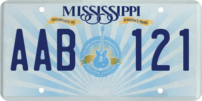 MS license plate AAB121