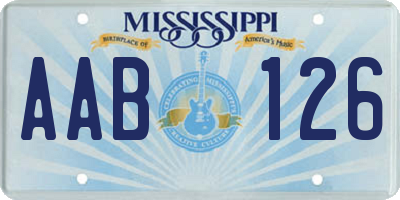 MS license plate AAB126