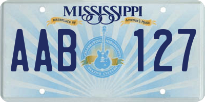 MS license plate AAB127