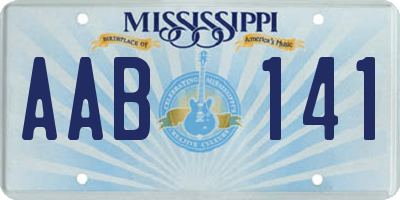 MS license plate AAB141