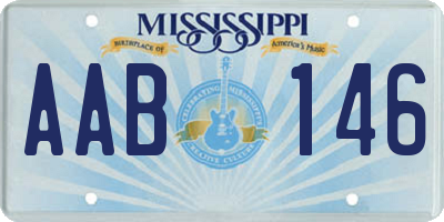 MS license plate AAB146