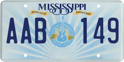 MS license plate AAB149