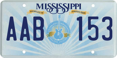 MS license plate AAB153