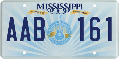 MS license plate AAB161