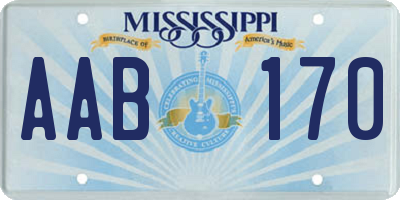 MS license plate AAB170