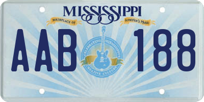 MS license plate AAB188