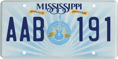 MS license plate AAB191