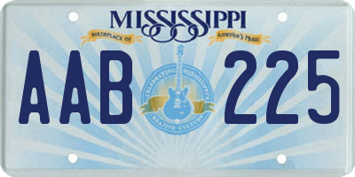 MS license plate AAB225