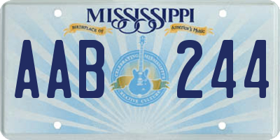 MS license plate AAB244