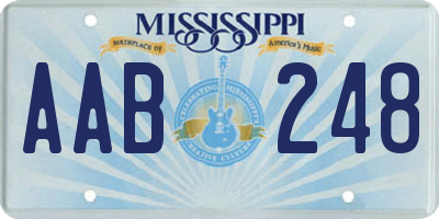 MS license plate AAB248