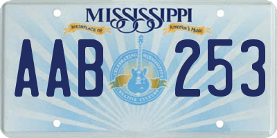 MS license plate AAB253