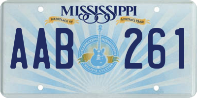 MS license plate AAB261