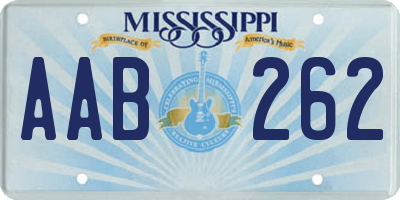 MS license plate AAB262