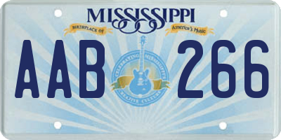 MS license plate AAB266