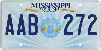 MS license plate AAB272