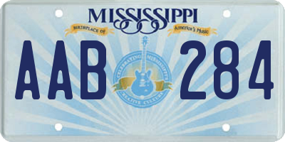 MS license plate AAB284