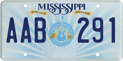 MS license plate AAB291