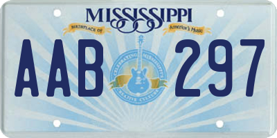 MS license plate AAB297