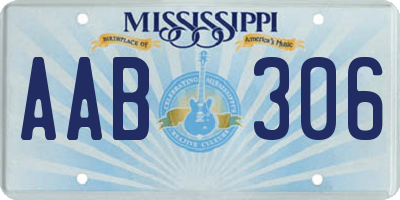 MS license plate AAB306