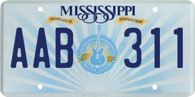 MS license plate AAB311