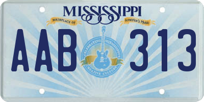 MS license plate AAB313