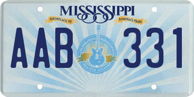 MS license plate AAB331