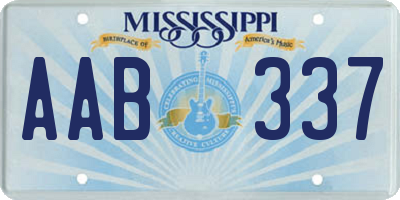 MS license plate AAB337