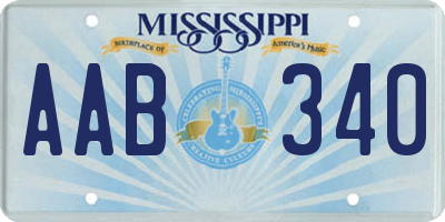 MS license plate AAB340