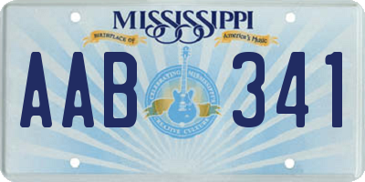 MS license plate AAB341