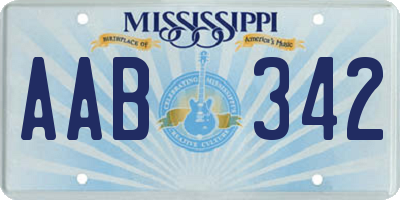 MS license plate AAB342