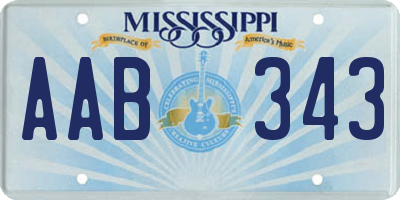 MS license plate AAB343