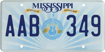 MS license plate AAB349