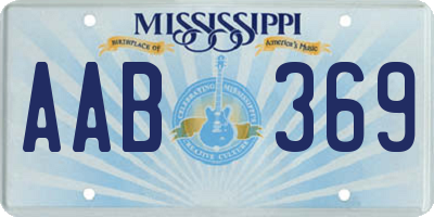 MS license plate AAB369