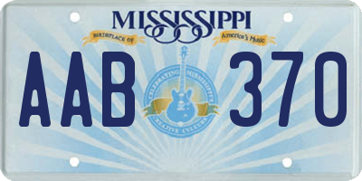 MS license plate AAB370