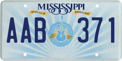 MS license plate AAB371