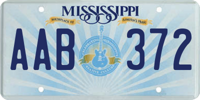 MS license plate AAB372