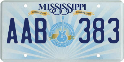 MS license plate AAB383