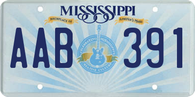 MS license plate AAB391