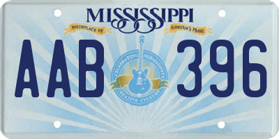 MS license plate AAB396