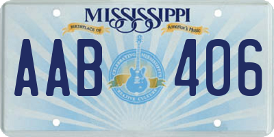 MS license plate AAB406