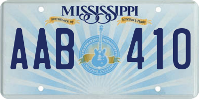 MS license plate AAB410