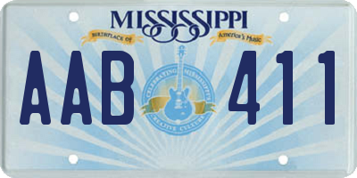 MS license plate AAB411