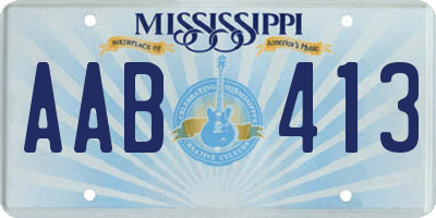 MS license plate AAB413