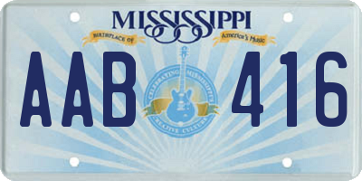 MS license plate AAB416