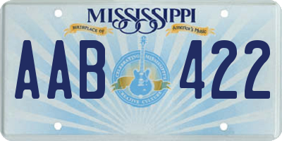 MS license plate AAB422
