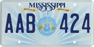 MS license plate AAB424